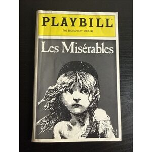 1987 LES MISERABLES PLAYBILL THE BROADWAY THEATRE October 1987 Vol 87 Number 10
